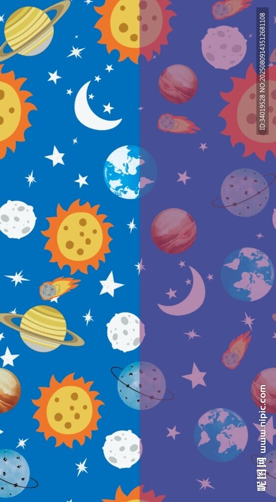 夢幻宇宙星球圖案背景