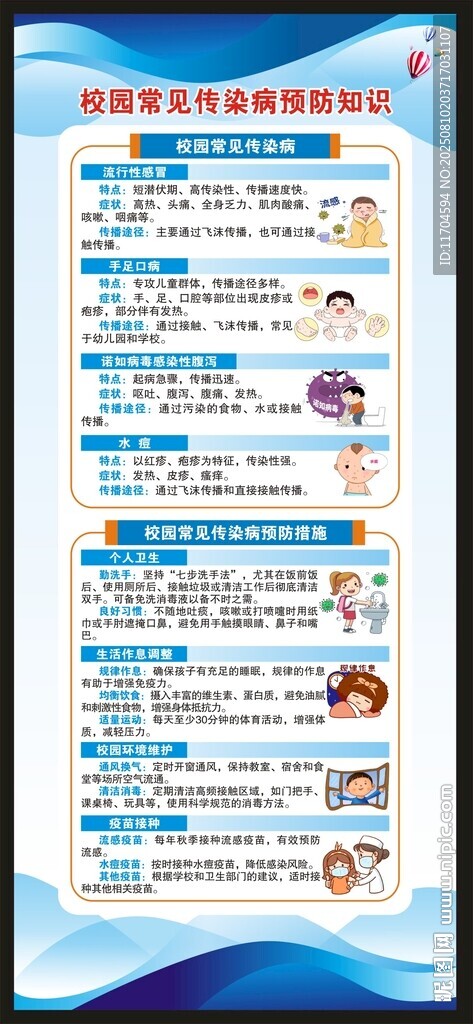 預防傳染病知識展架