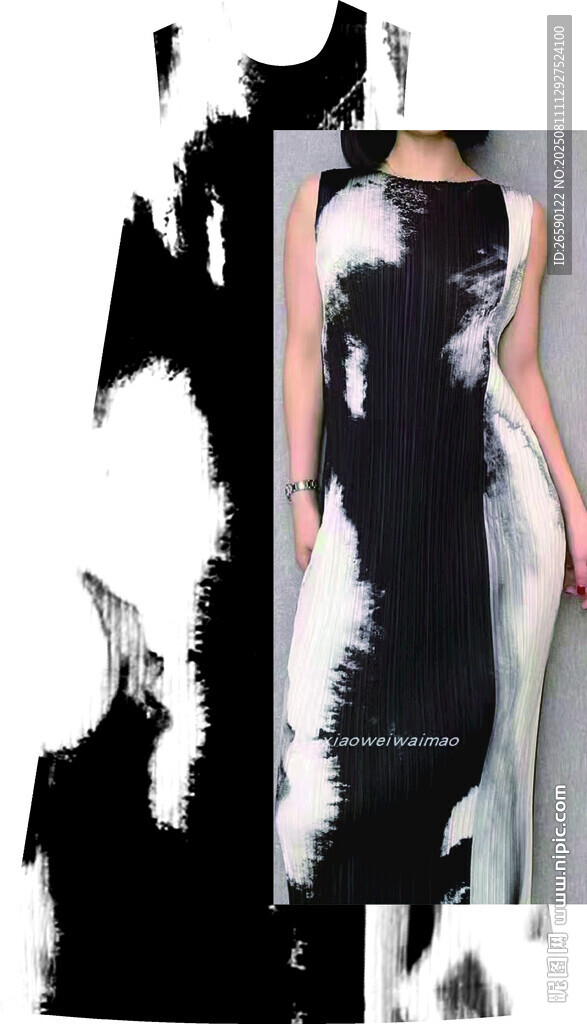 黑白風(fēng)格時尚女士禮服