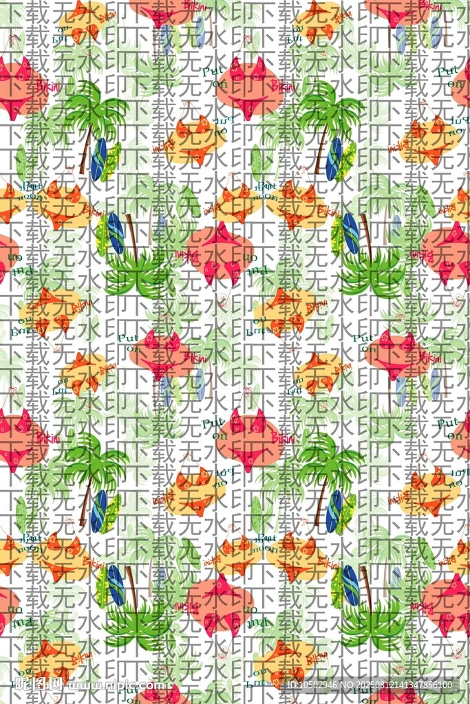 熱帶風(fēng)情花卉植物圖案