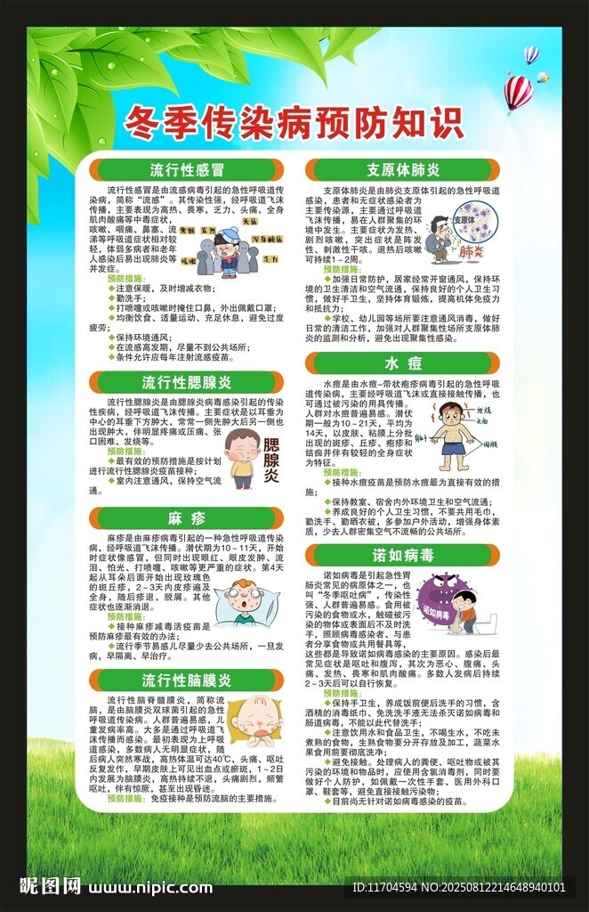 冬季健康教育知識(shí)海報(bào)