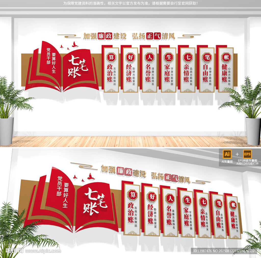 算好人生七筆賬廉政文化墻