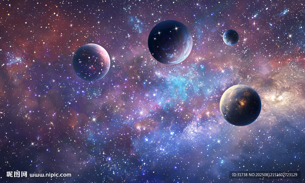宇宙星空背景裝飾畫壁畫