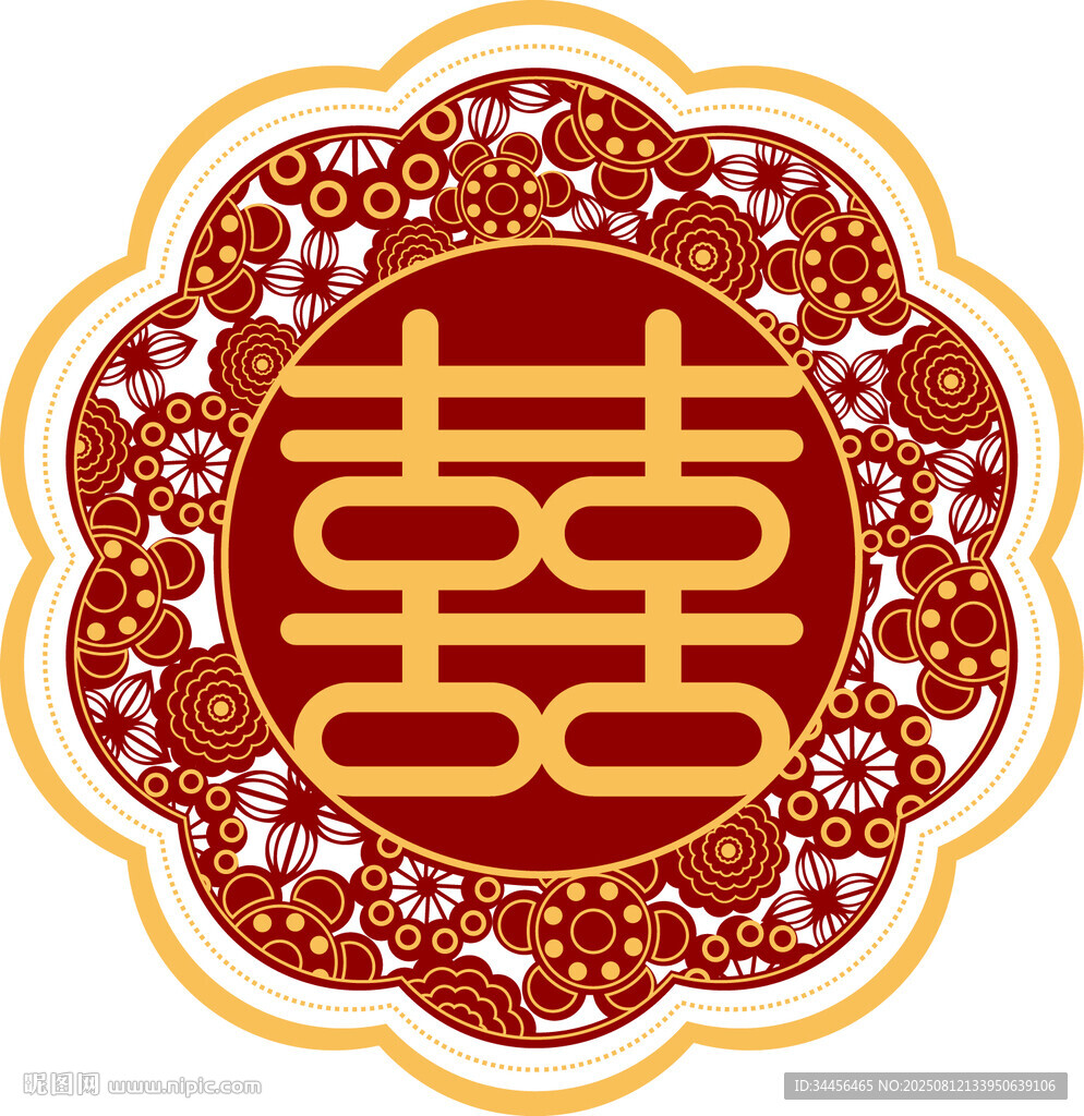 中式喜慶婚禮紅包圖案
