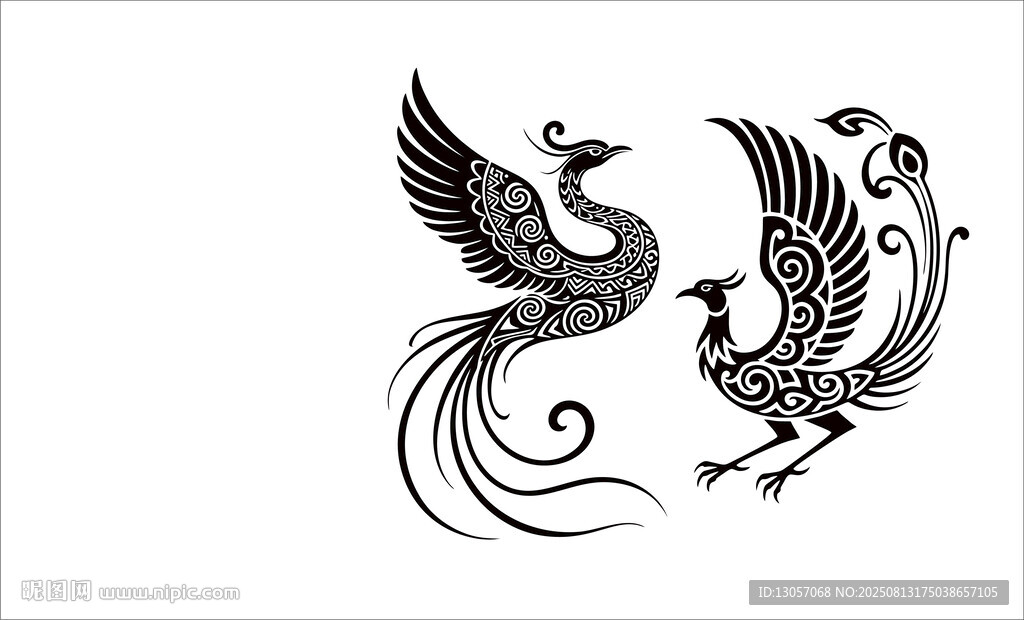 雙鳳圖騰圖案設(shè)計(jì)