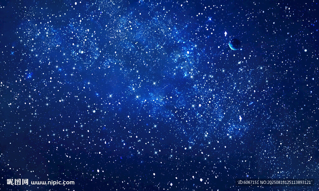 藍色燈箱星空圖