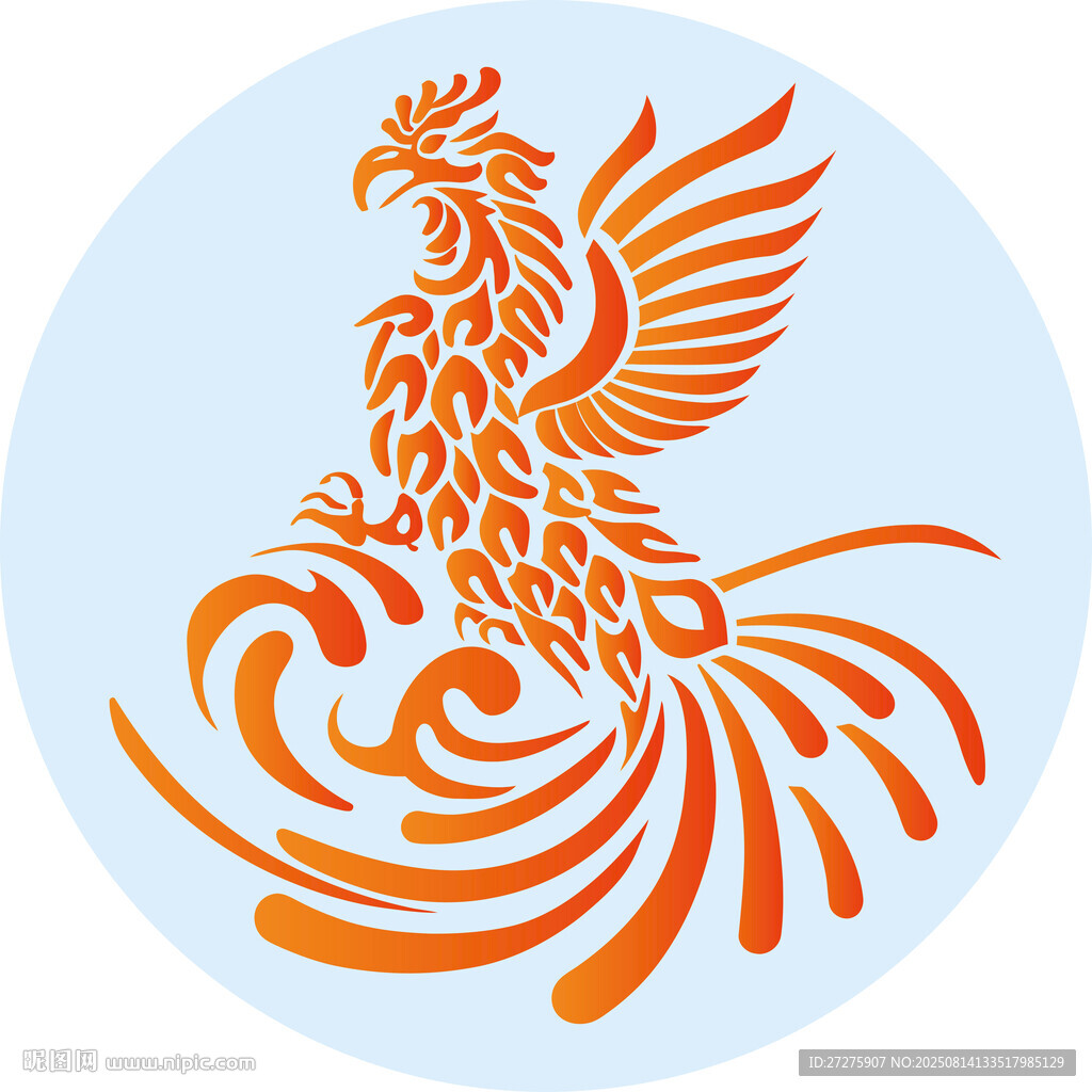 鳳凰圖騰圖案