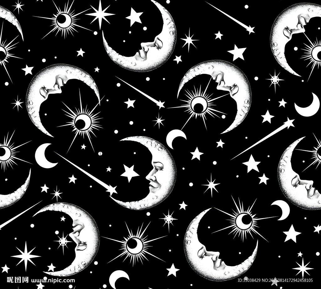 星月 圖案背景 夢(mèng)幻星空風(fēng)