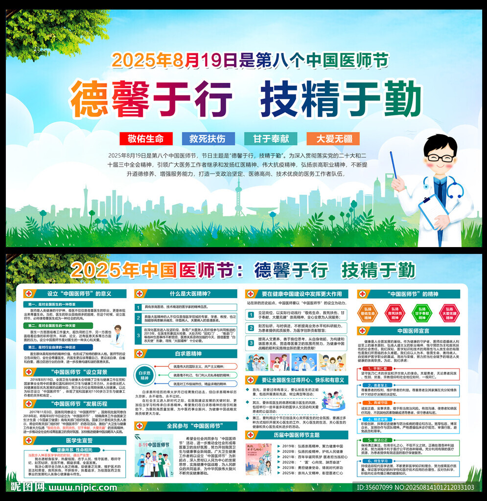 2025年中國醫(yī)師節(jié)宣傳欄