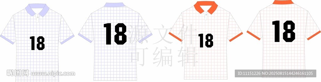 格子衫POLO衫運動服裝設計
