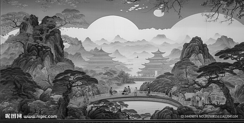 古風(fēng)水墨畫海報(bào)