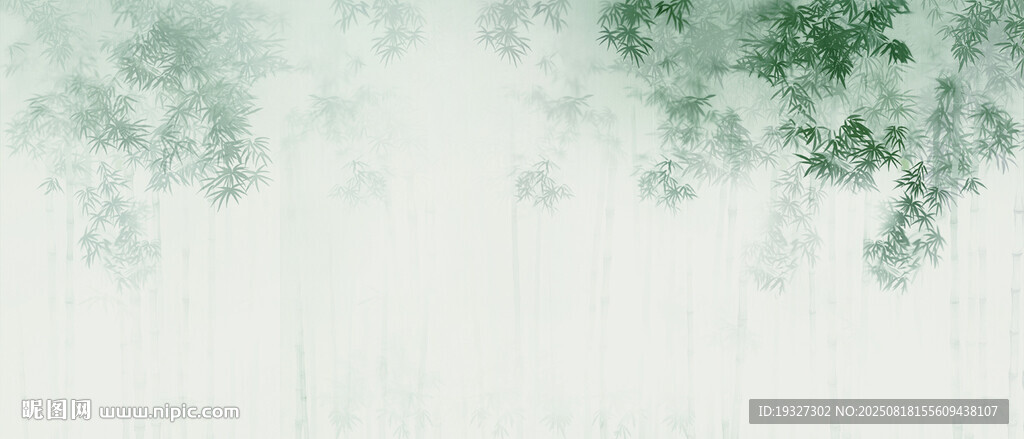 水墨竹子背景墻 竹影背景圖 