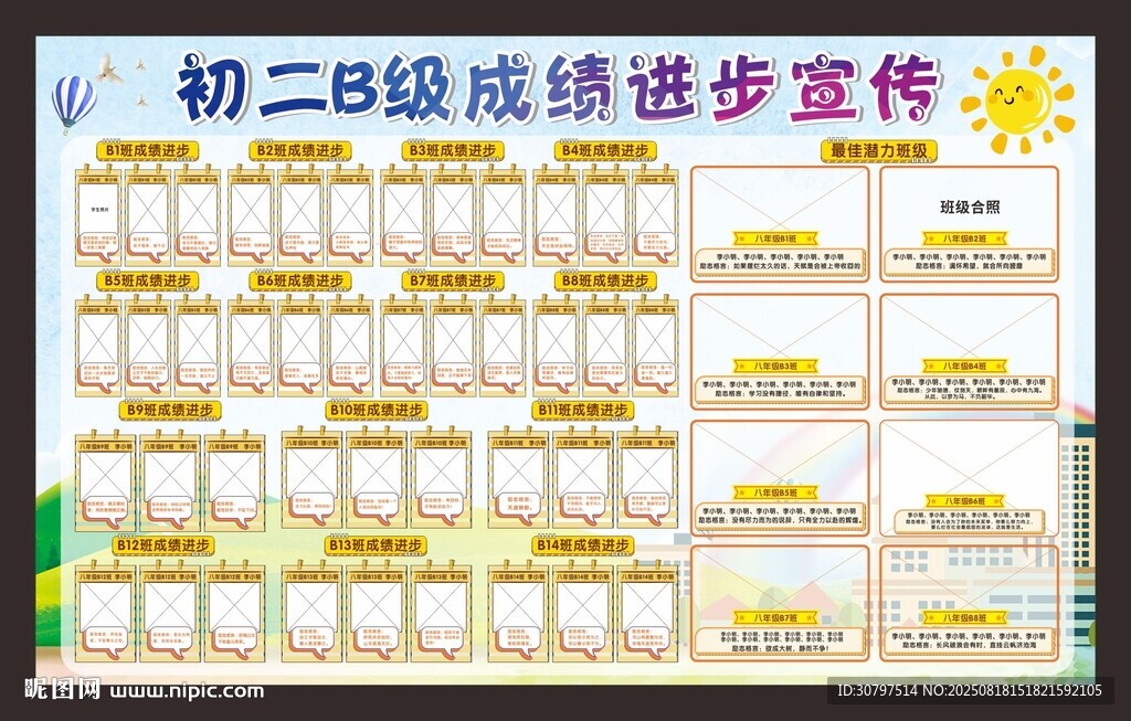 成績(jī)進(jìn)步宣傳欄