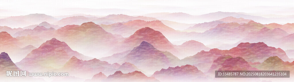 夢(mèng)幻水墨山巒風(fēng)景圖