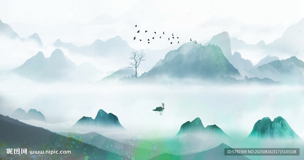 意境水墨畫 新中式水墨畫