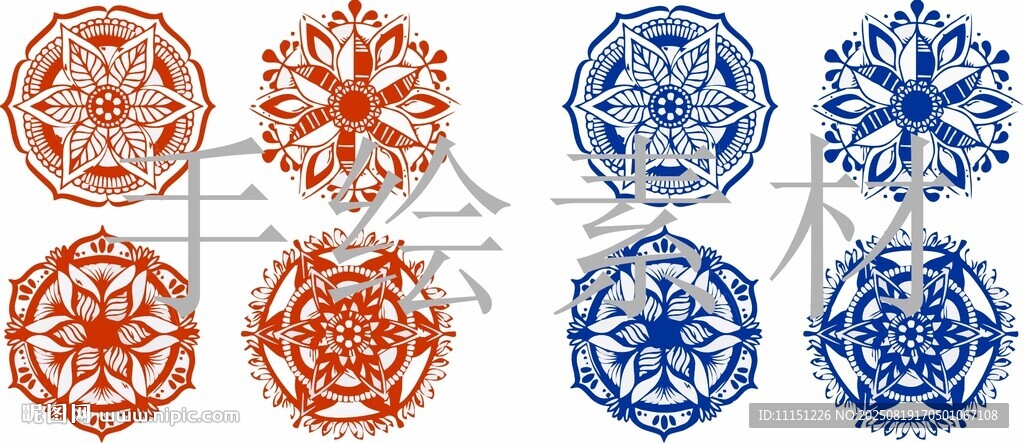 多彩雪花圖案設(shè)計(jì)素材