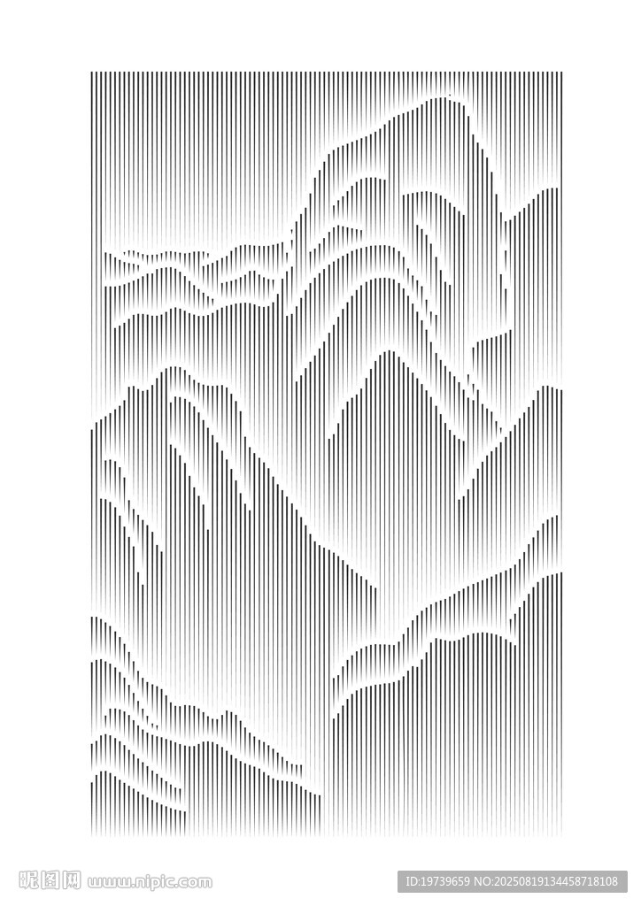 立體山水藝術(shù)圖案 抽象