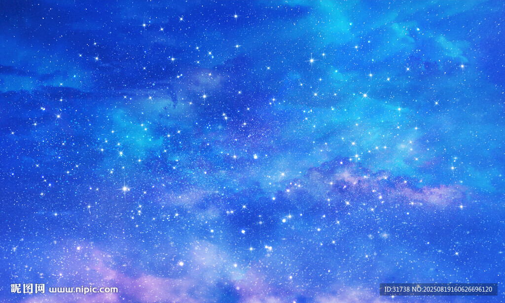 夢幻藍色星空宇宙