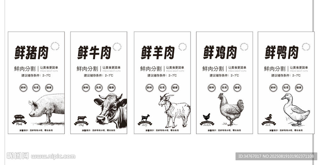 超市肉標(biāo)簽