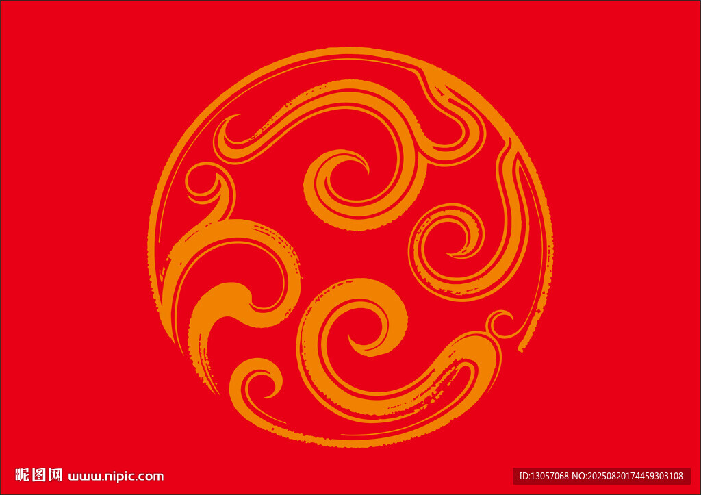 紅色背景上的金色傳統(tǒng)紋飾
