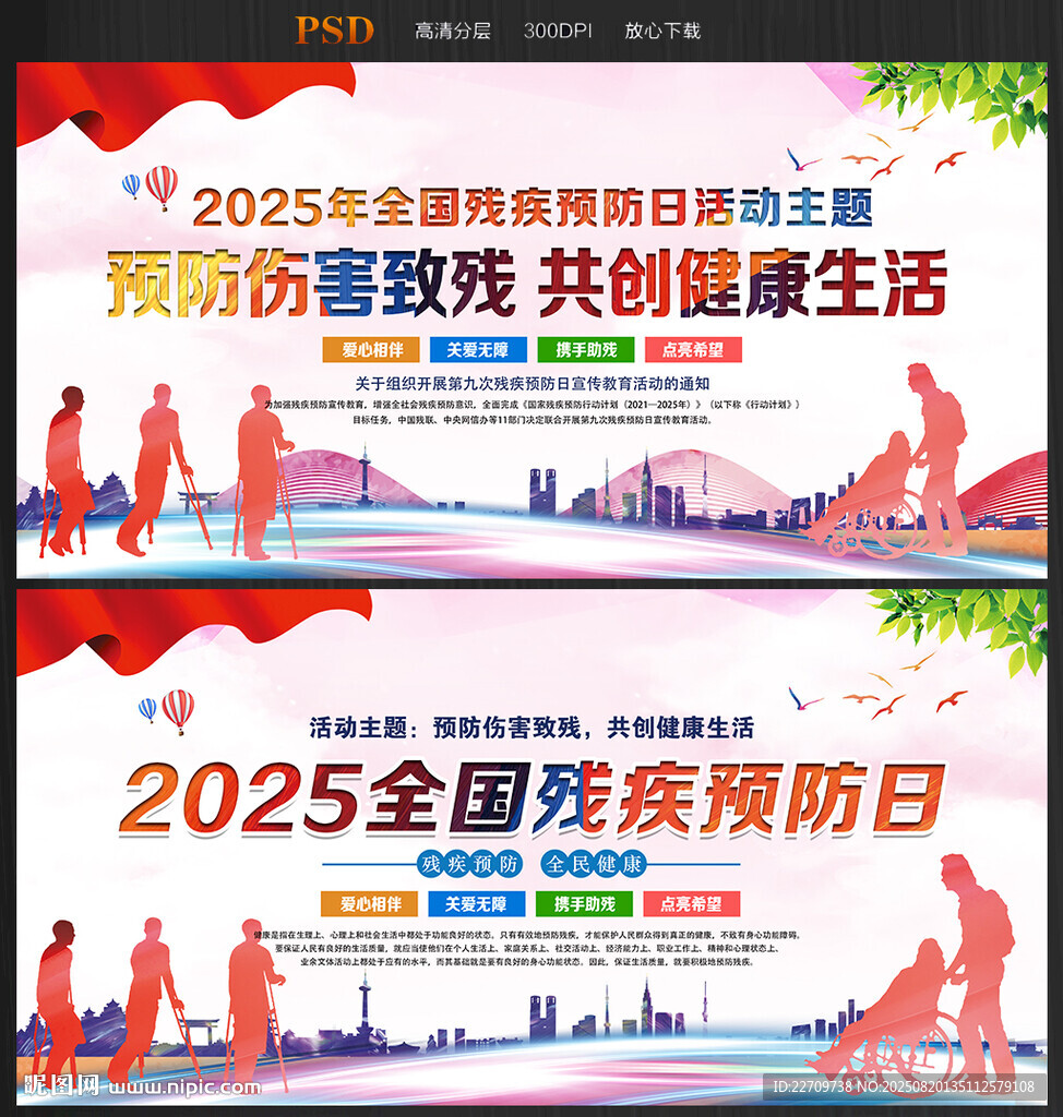 2025年殘疾預(yù)防日主題海報 