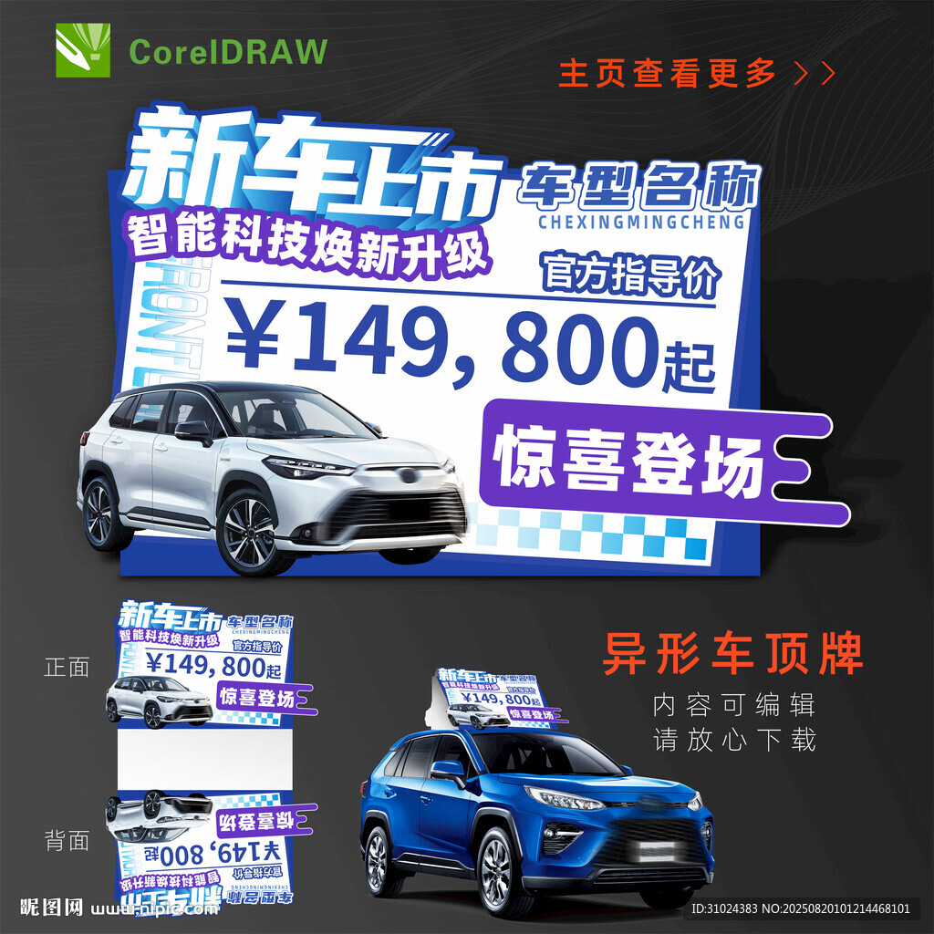 新車上市 車頂牌