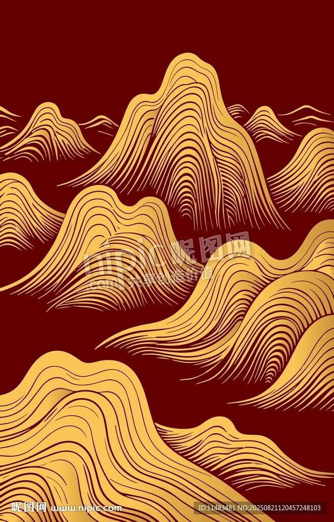 金色山巒紋理山脈背景