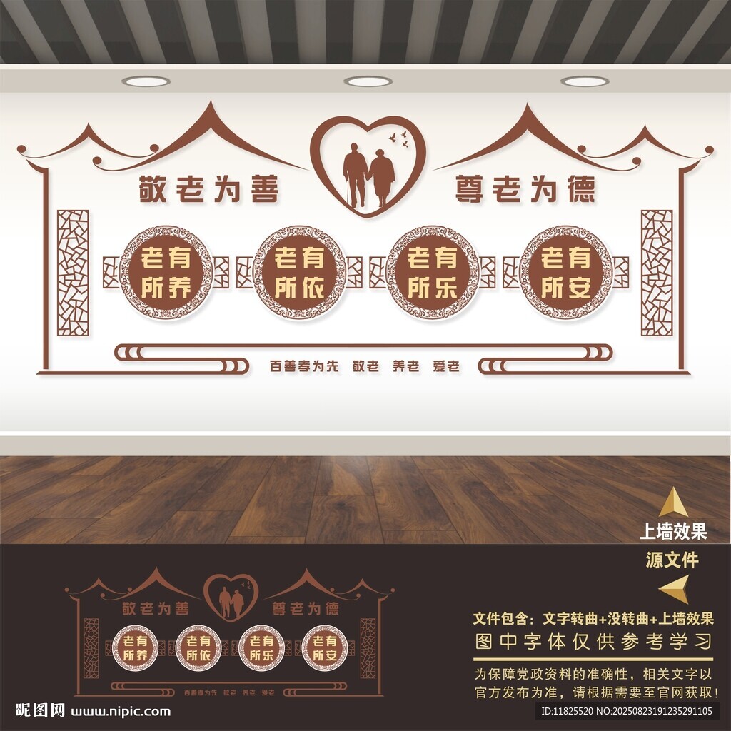 老有所養(yǎng)百善孝為先文化墻