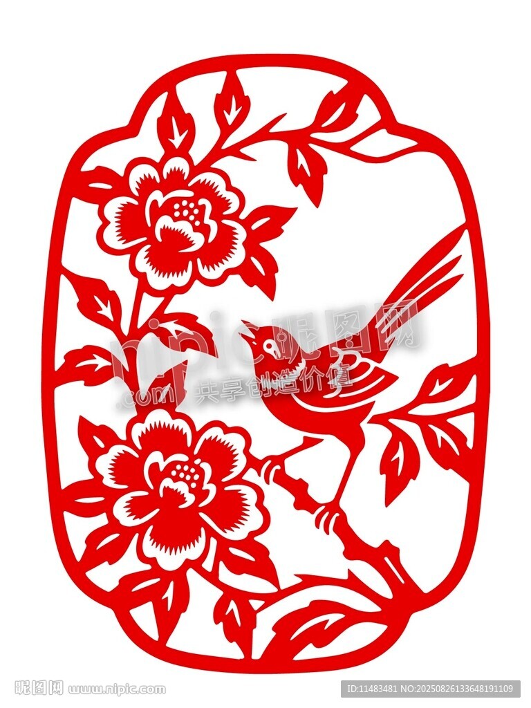花鳥(niǎo)剪紙圖案