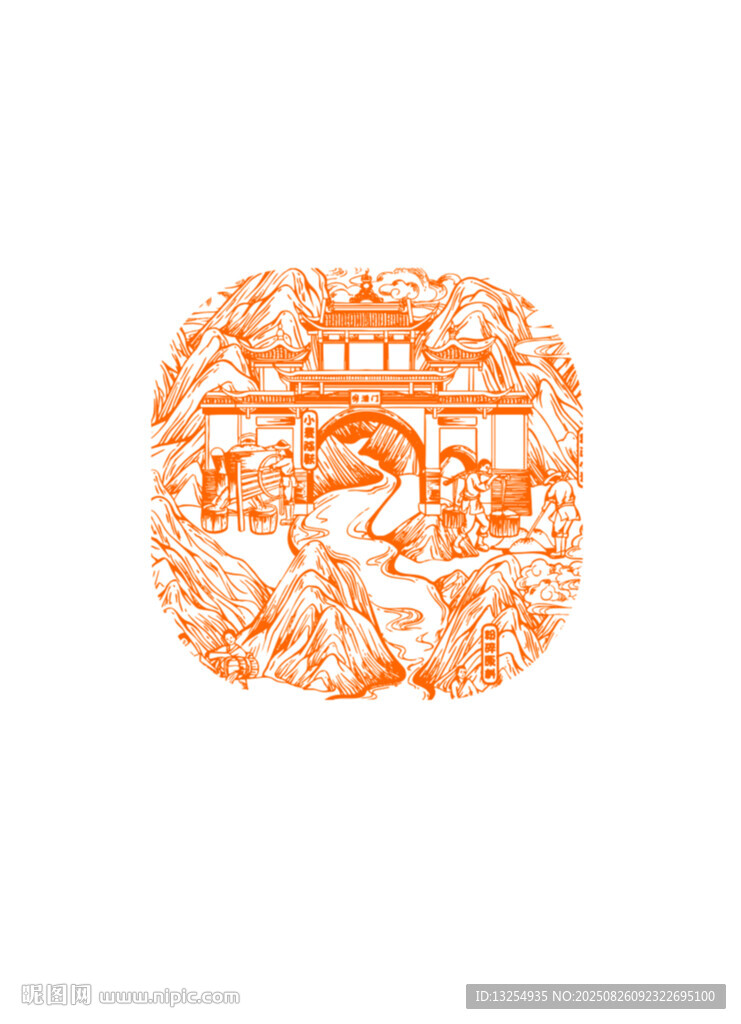 釀酒圖 白酒插畫