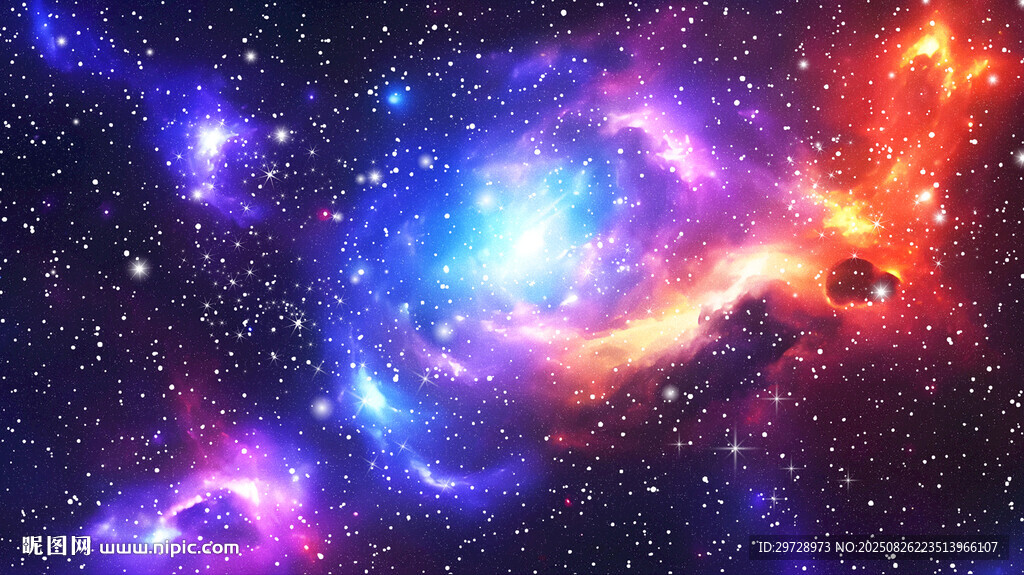 夢幻美麗星空舞臺背景