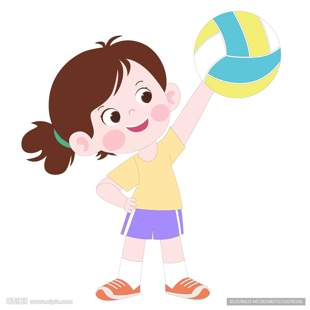 開學季運動會體育課打排球的女孩