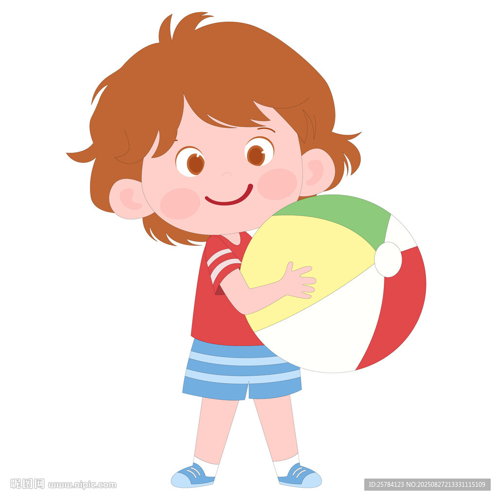 開(kāi)學(xué)季體育課打彩色水球的男孩