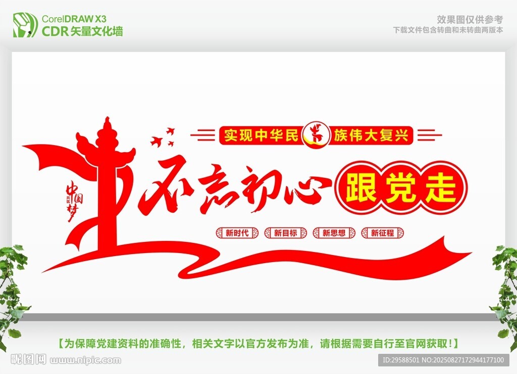 不忘初心跟黨走宣傳海報