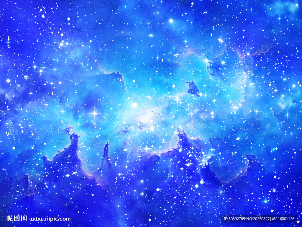 夢(mèng)幻藍(lán)色星空宇宙景象