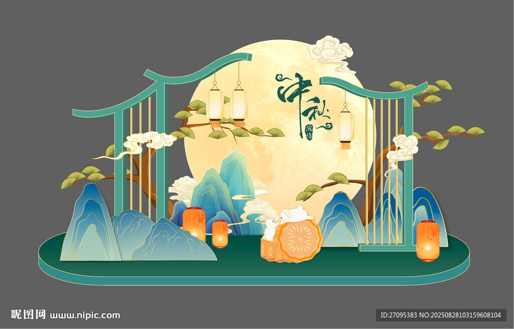 中秋中國風美陳