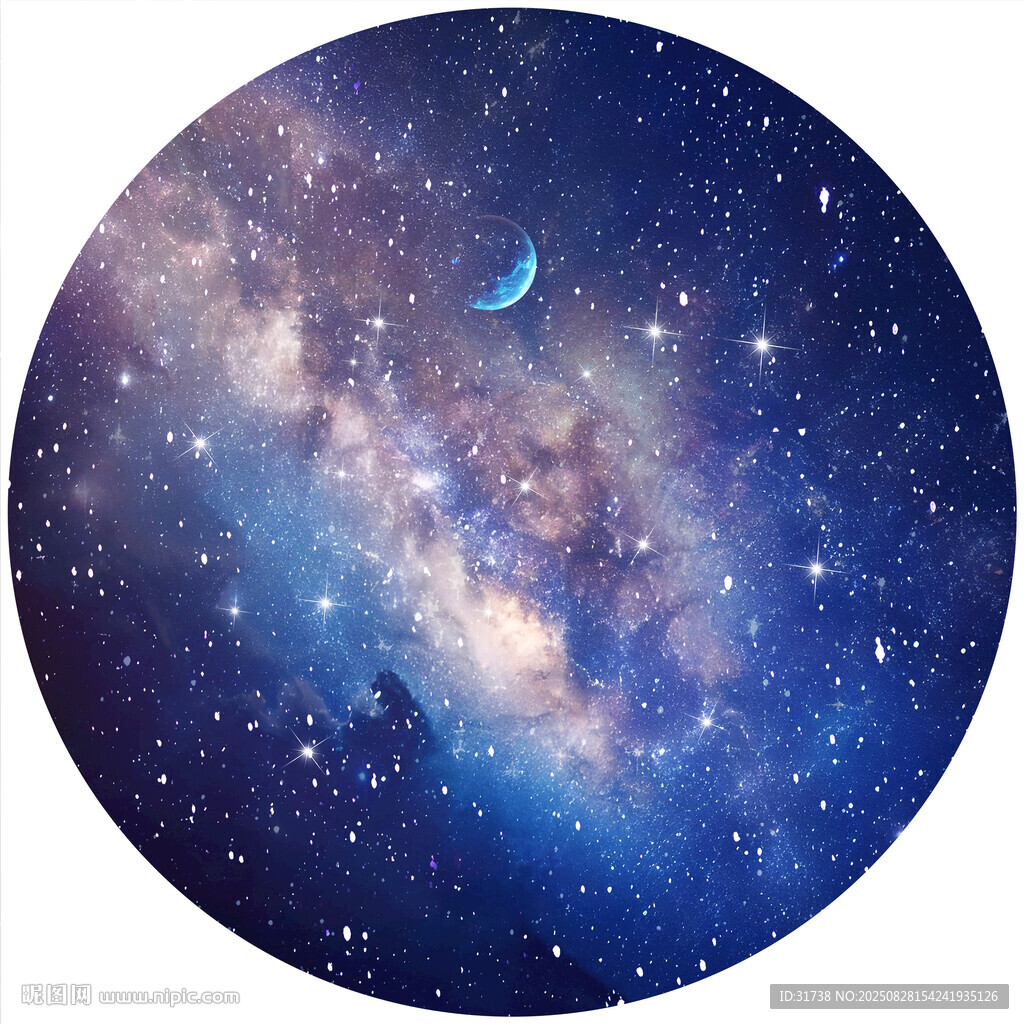 圓形宇宙星空背景