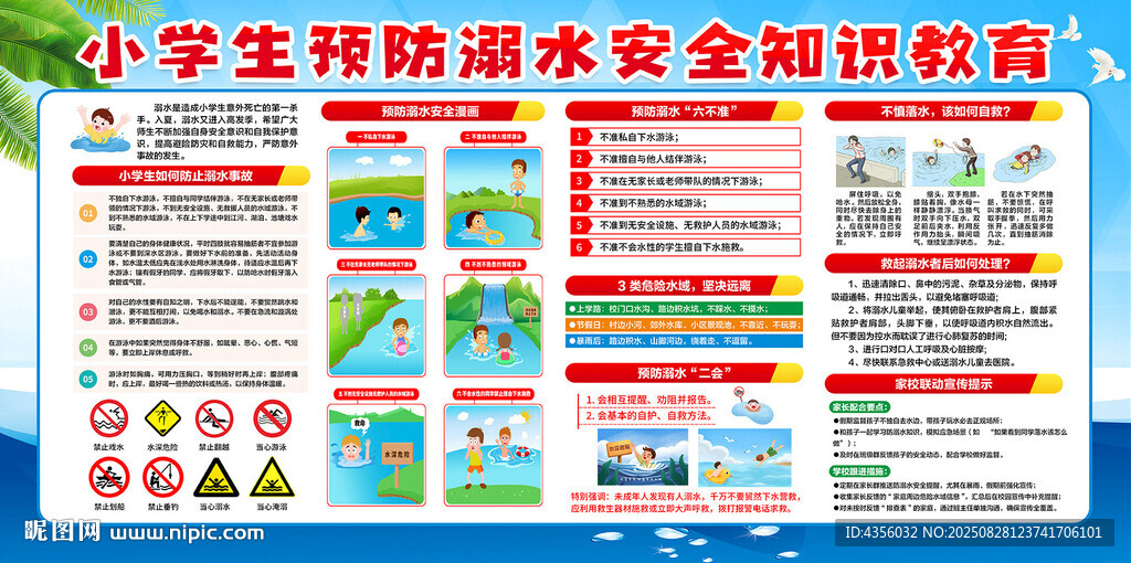小學(xué)生防溺水宣傳欄