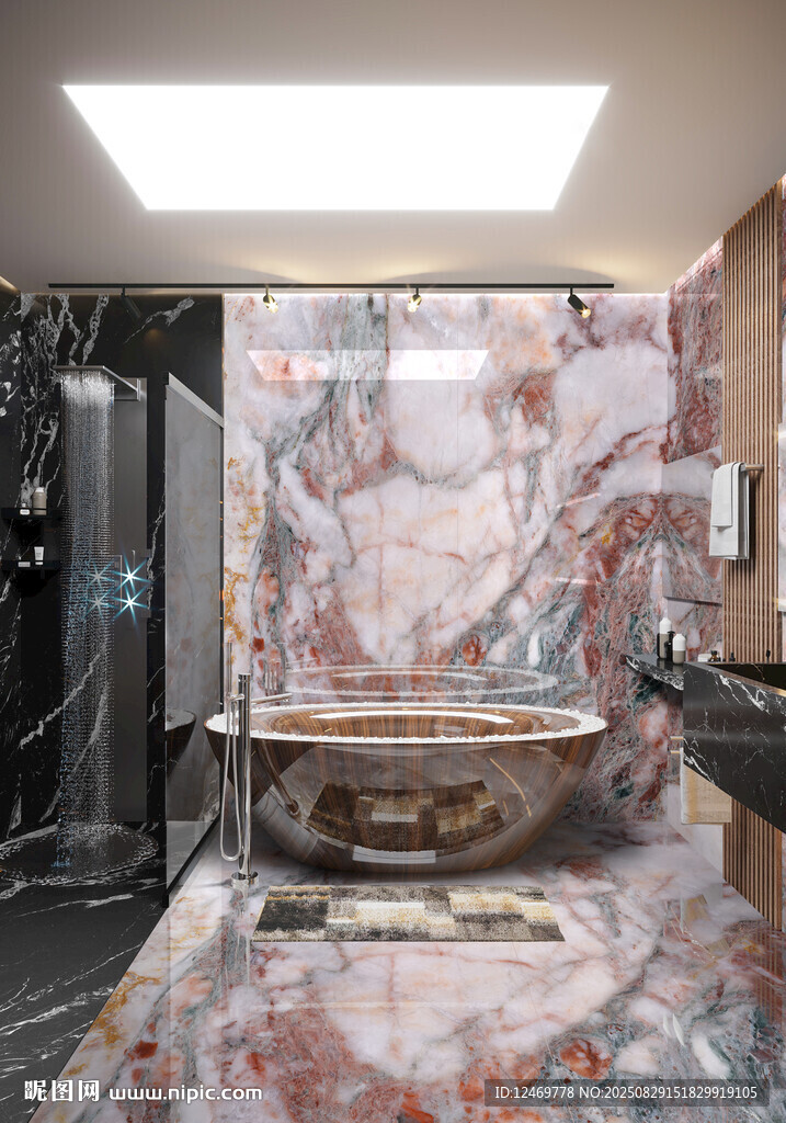 奢華大理石浴室空間