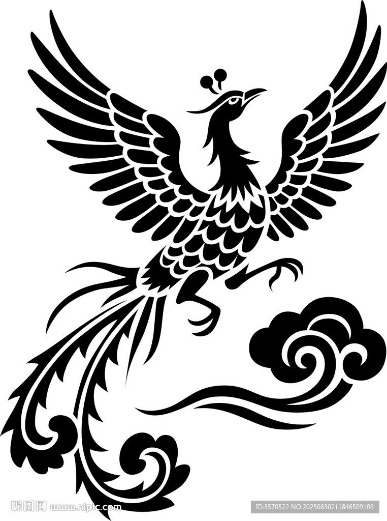 鳳凰圖騰 展翅翱翔于云間