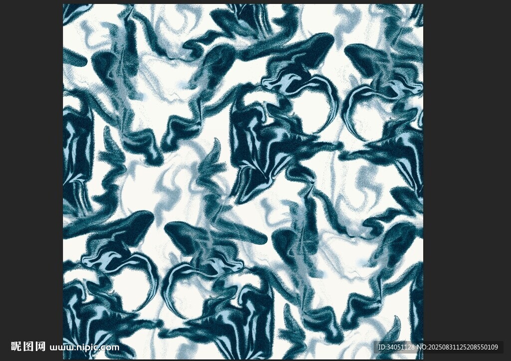藍(lán)白水墨抽象紋理圖案