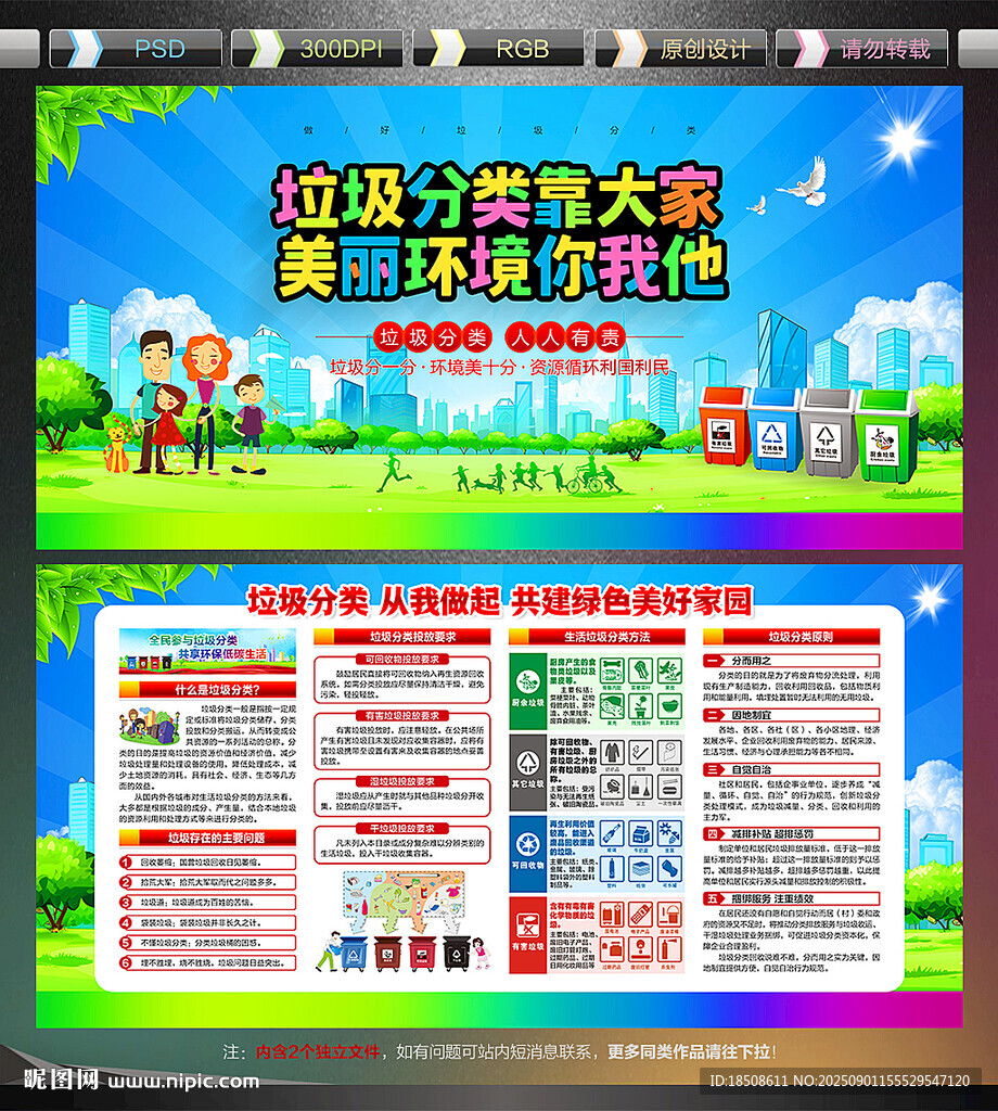 垃圾分類展板