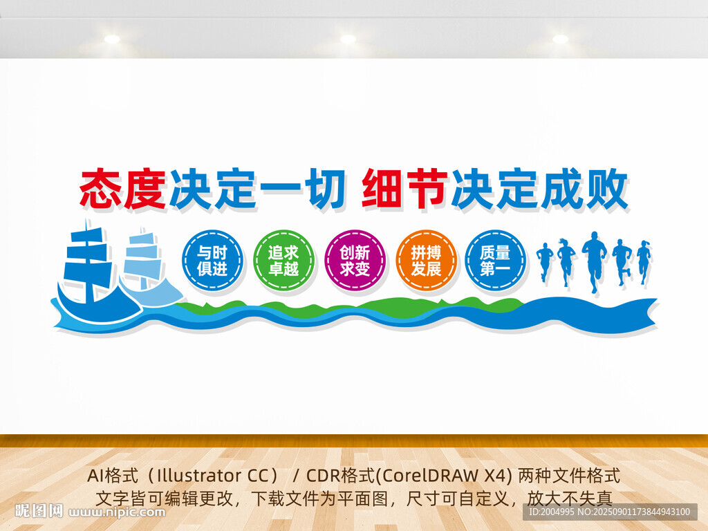 態(tài)度決定成敗宣傳墻