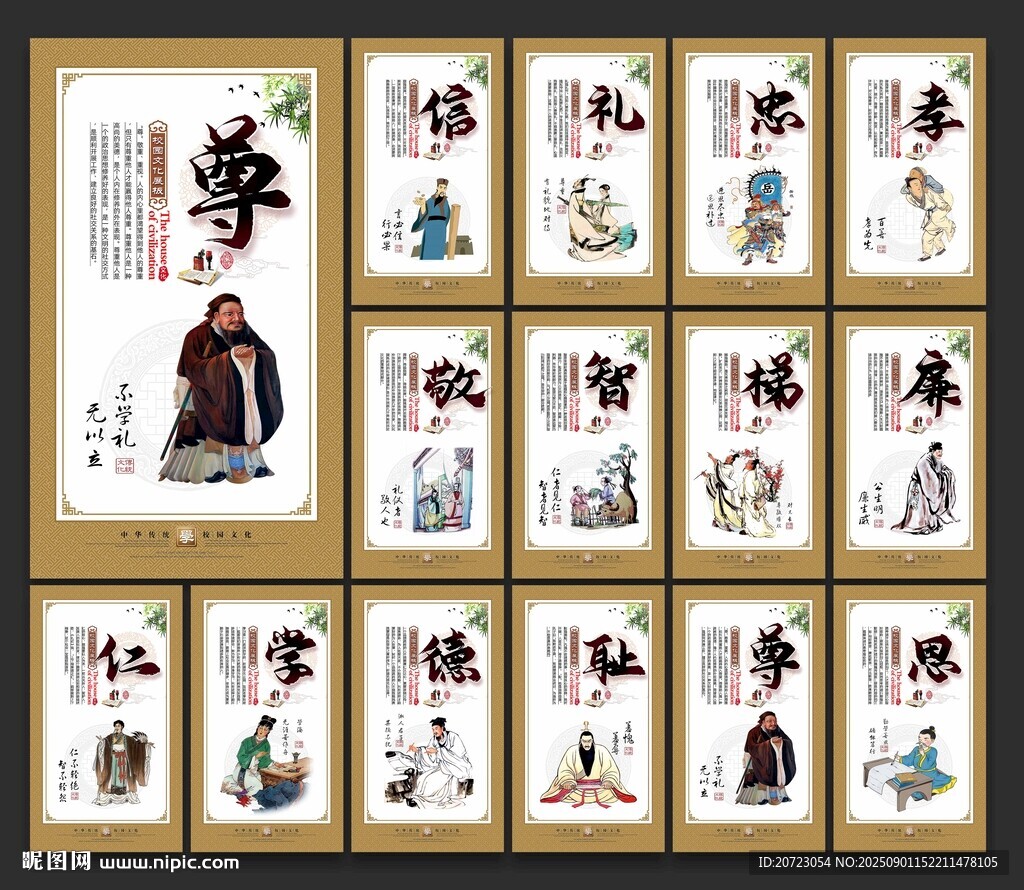 國學(xué)文化展板