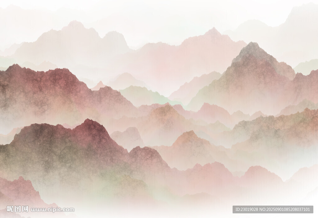 水墨風(fēng)格山巒美景