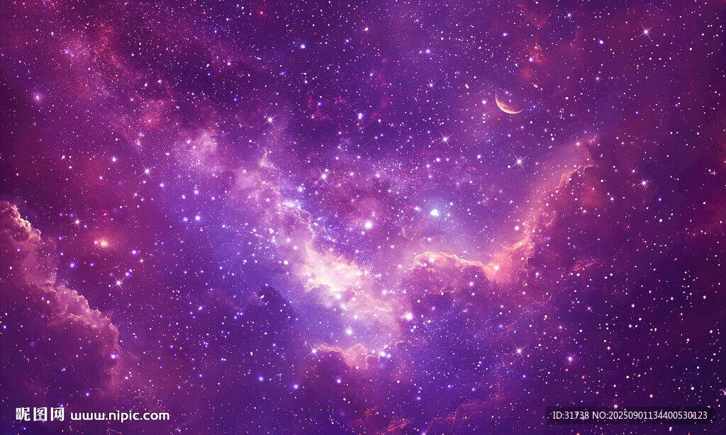 紫色銀河宇宙星空背景