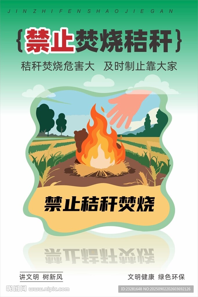 禁止焚燒秸稈宣傳海報(bào)