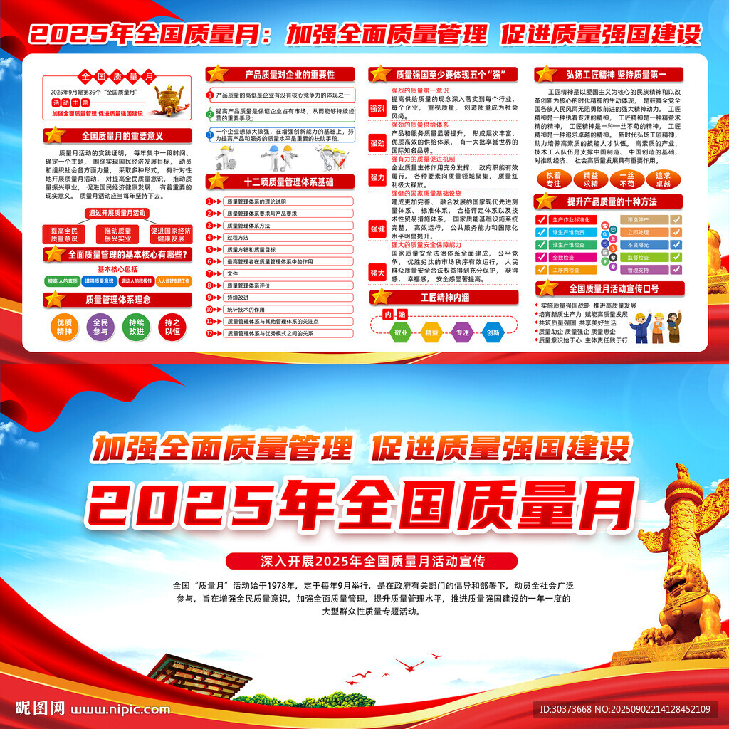 全國(guó)質(zhì)量月展板