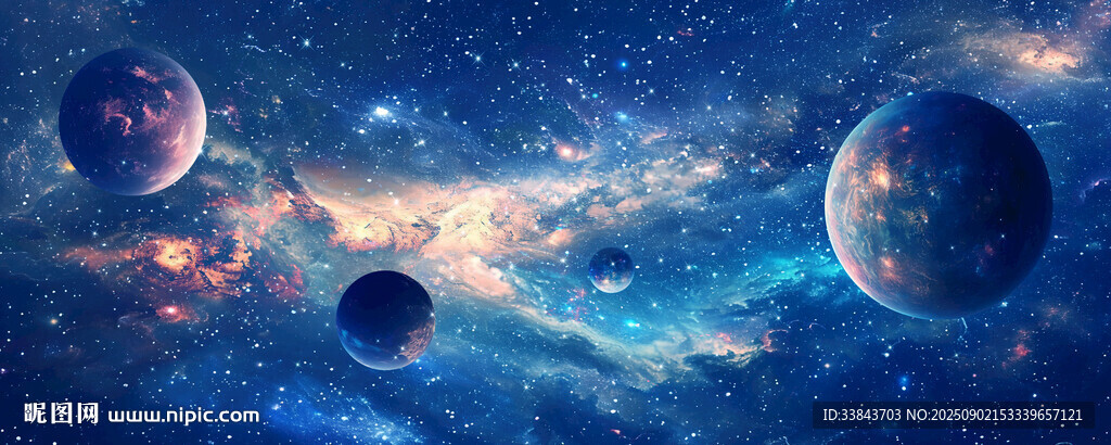 宇宙星空星球背景圖