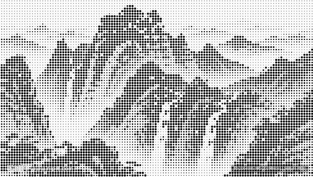 山水畫鏤空